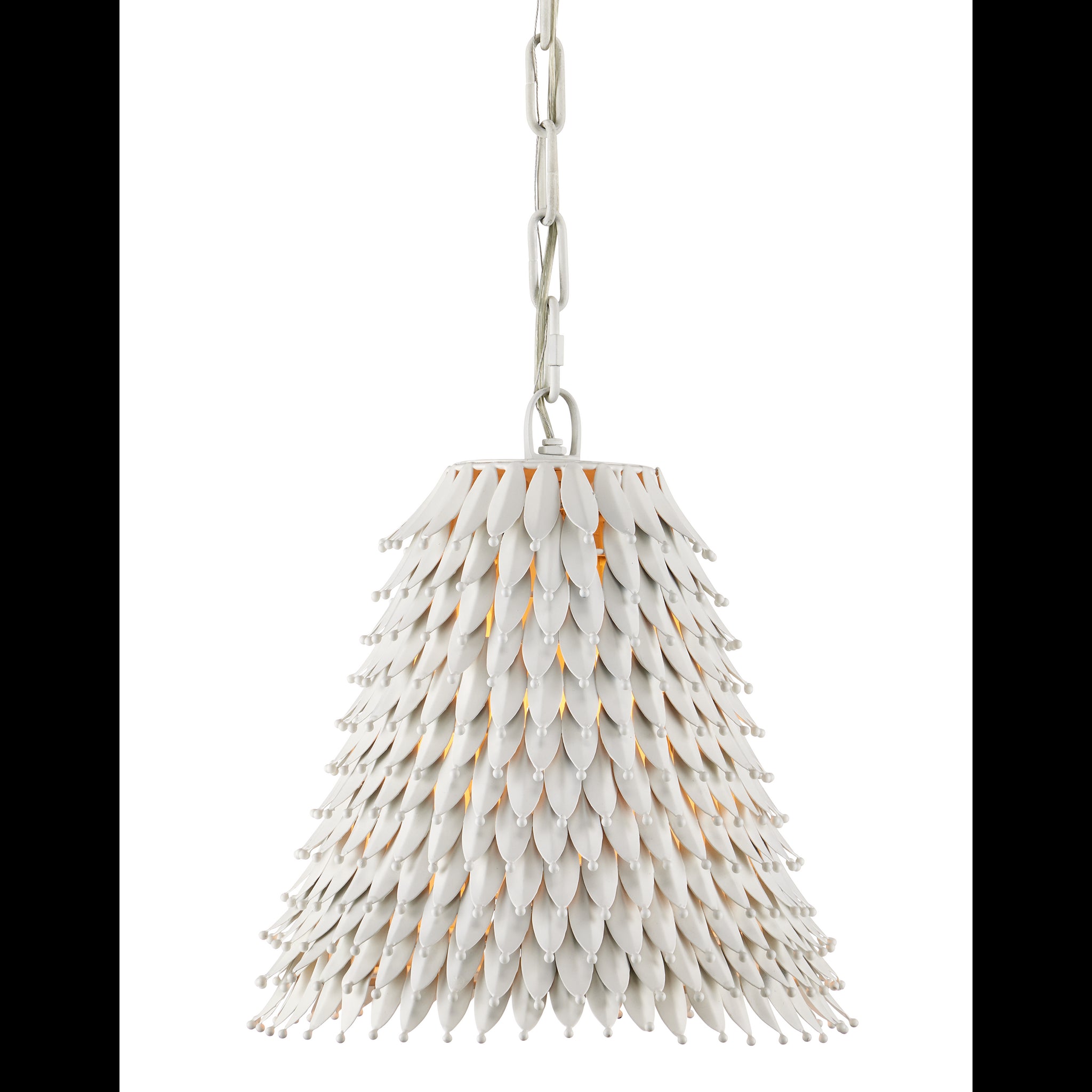 Currey & Company Overlay 12.5" White 1 Light Pendant