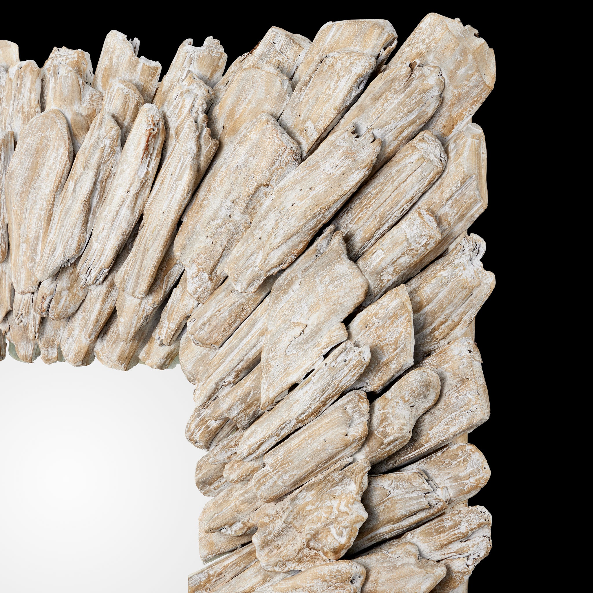 Currey & Company 51" Beachhead Whitewash Rectangular Mirror