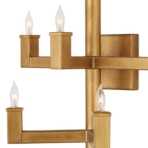 Currey & Company Andre Brass 7 Light Wall Sconce
