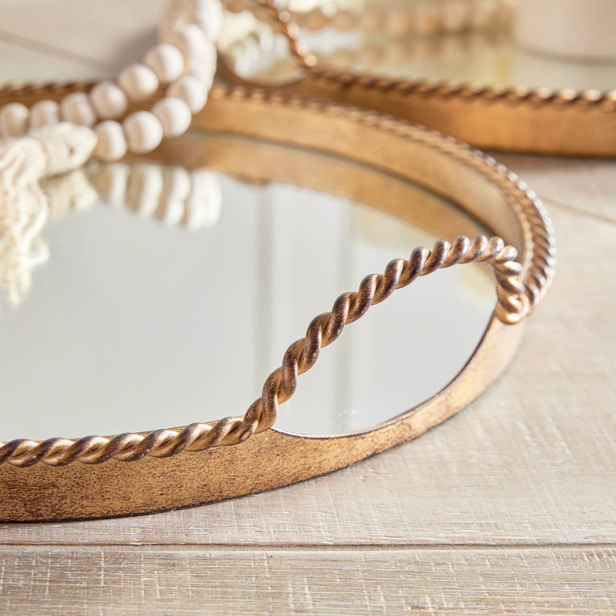 Napa Home And Garden Braiden Decorative Mirrored Trays, Set Of 2