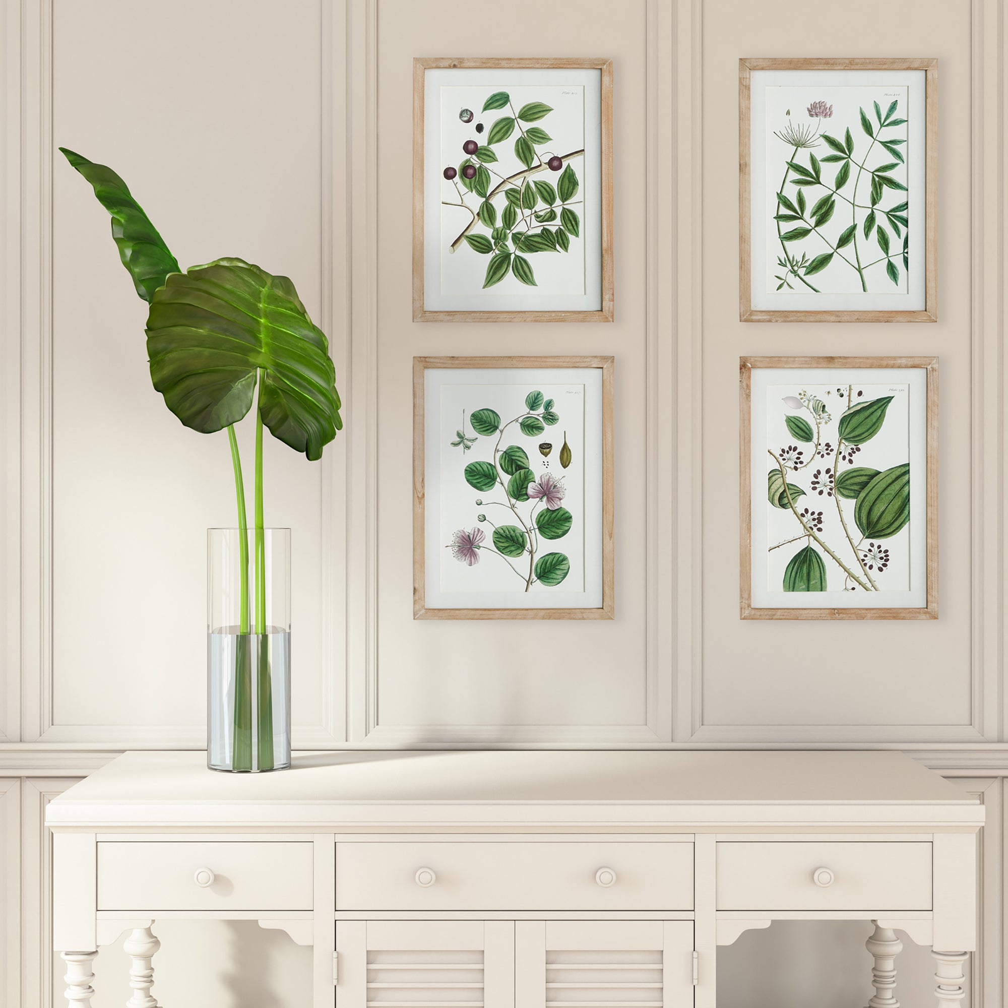 Napa Home And Garden Verdant Branch Prints, Set Of 4
