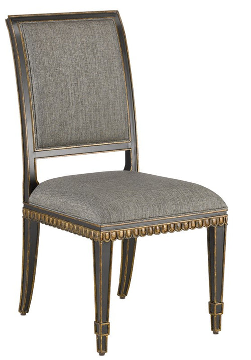 Currey and Company - Ines Peppercorn Black Chair