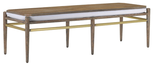 Currey and Company - Visby Muslin Pepper Bench
