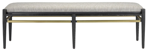 Currey and Company - Visby Smoke Black Bench