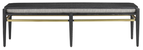 Currey and Company - Visby Smoke Black Bench