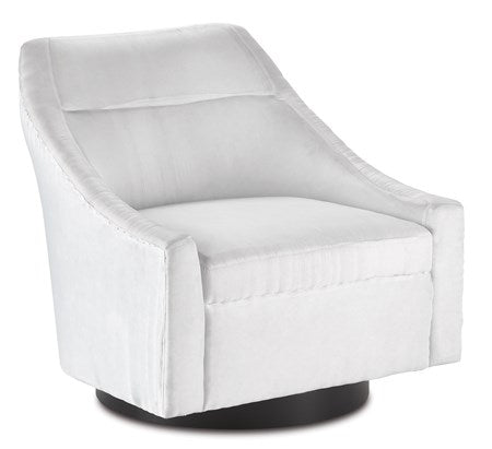 Pryce Muslin Swivel Chair by Currey and Company