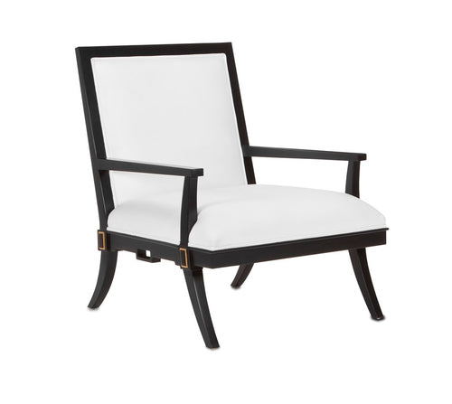 Currey and Company - Scarlett Black Muslin Chair
