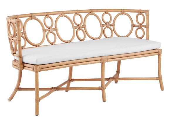 Currey And Company Tegal Muslin Bench