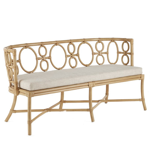 Currey And Company Tegal Finn Natural Bench