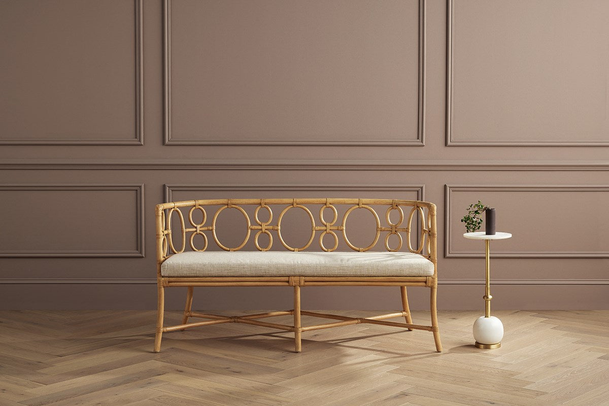 Currey And Company Tegal Finn Natural Bench