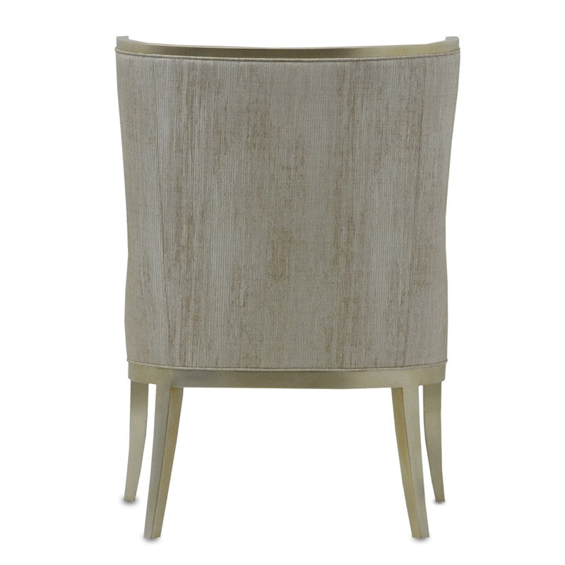 Currey And Company Garson Silver Linen Chair