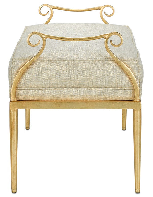 Currey and Company - Genevieve Shimmer Gold Bench