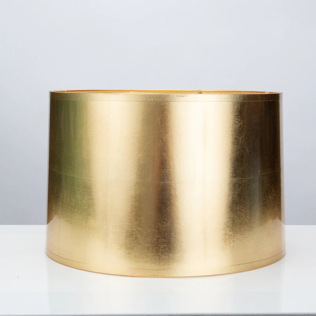 Couture Lamps 15 X 16 X 10" Round Tapered Gold Foil Shade