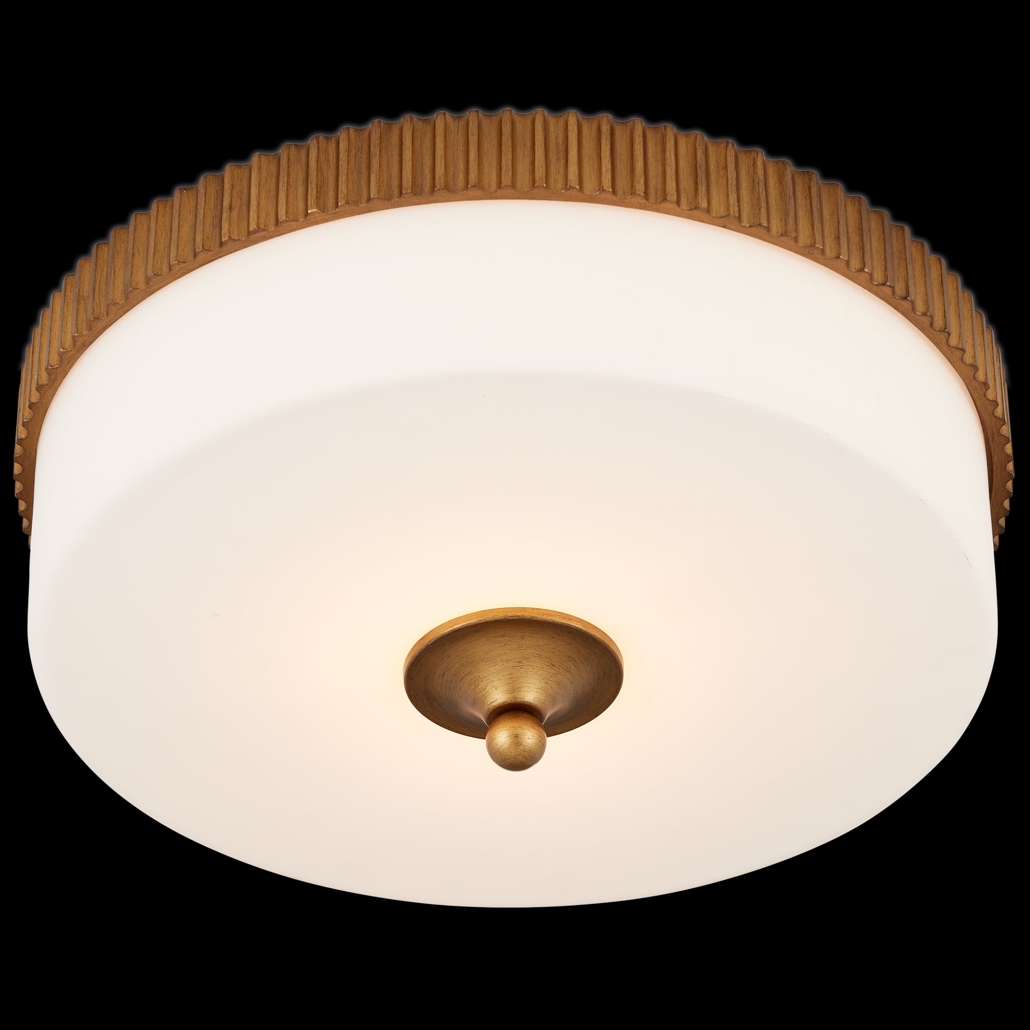 Currey & Company Bryce 16.25" Gold 1 Light Led Flush Mount