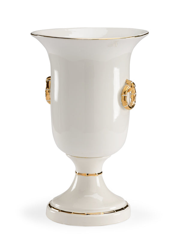 Chelsea House Ring Vase in White and Gold