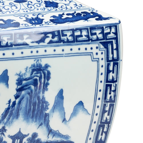 Chelsea House Ming Vase in Panel Blue and White