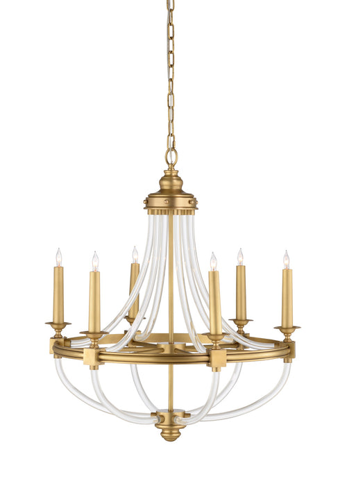Wildwood Prospect Chandelier in Acrylic and Brass
