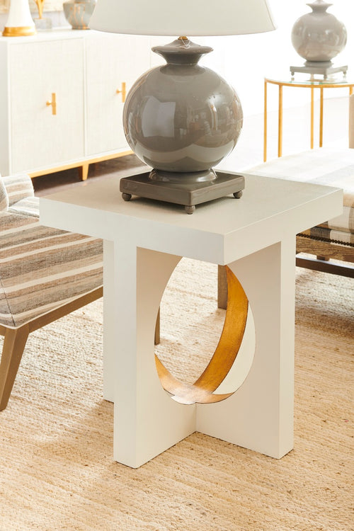 Chelsea House Swoop Side Table - White