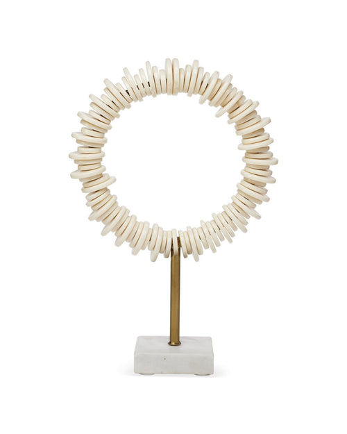 Jamie Young Arena Ring Sculptures (Set Of 2) In Cream Resin