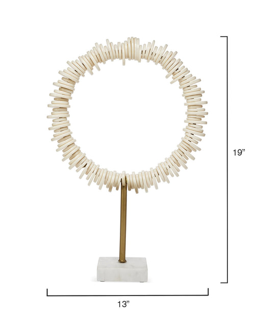 Jamie Young Arena Ring Sculptures (Set Of 2) In Cream Resin
