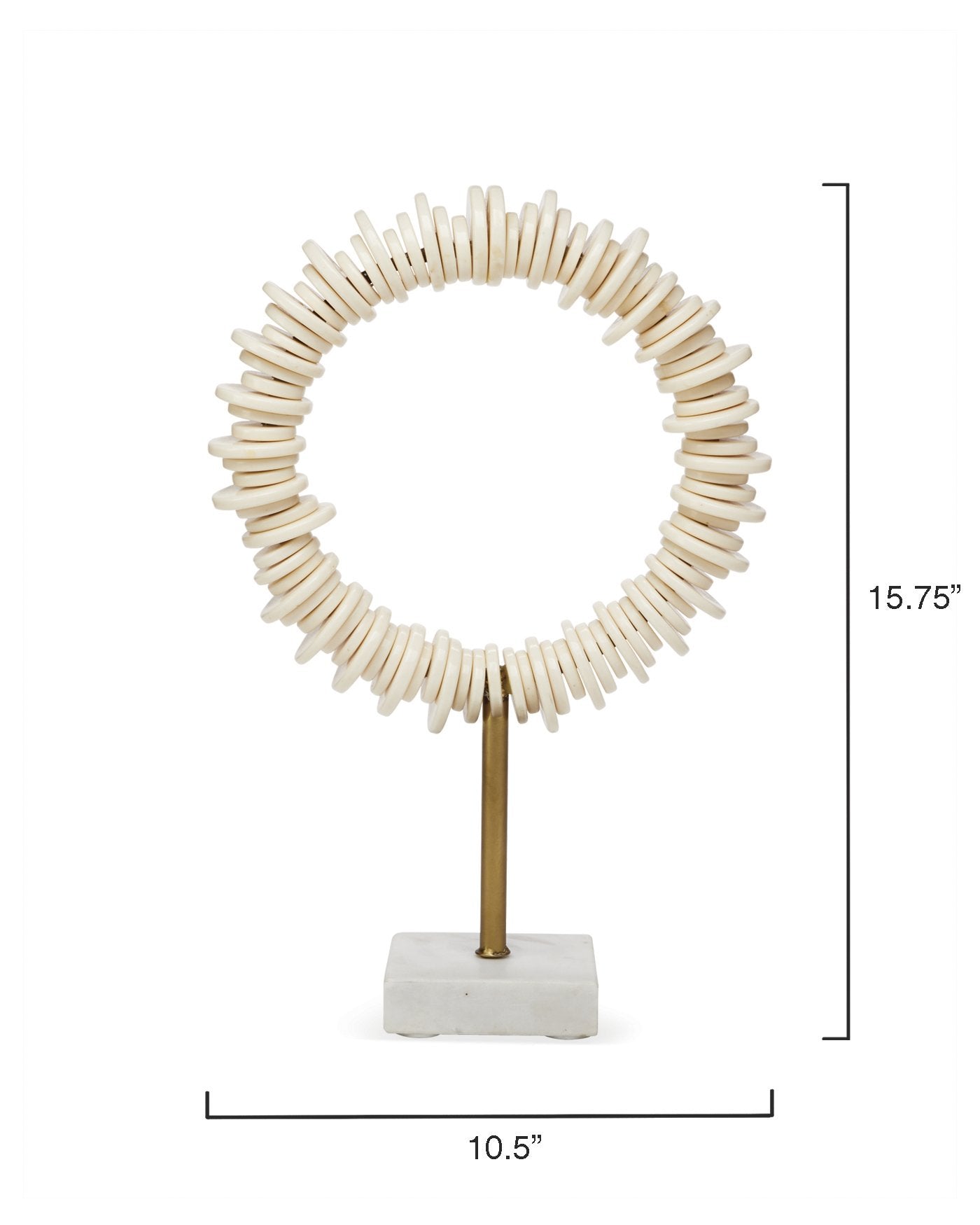 Jamie Young Arena Ring Sculptures (Set Of 2) In Cream Resin
