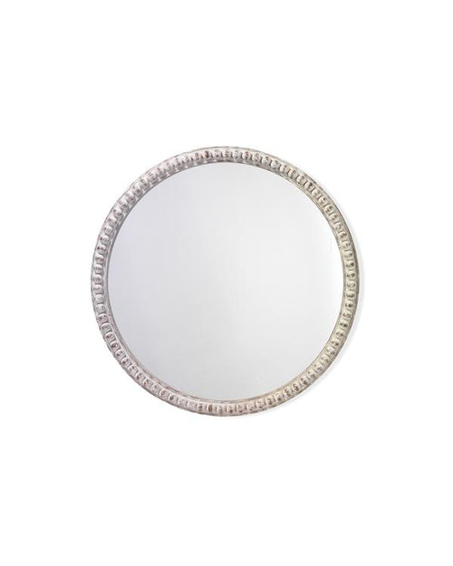 Jamie Young Audrey Beaded Mirror In White Wood