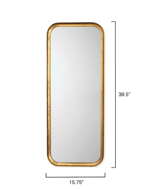 Jamie Young Capital Rectangle Mirror In Gold Leaf Metal