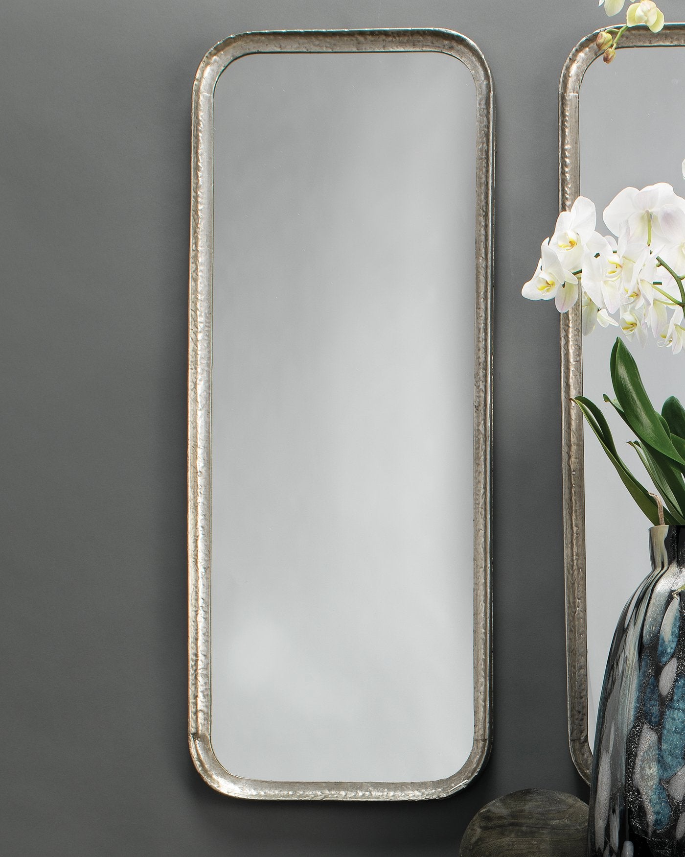 Jamie Young Capital Mirror In Silver Leaf Metal