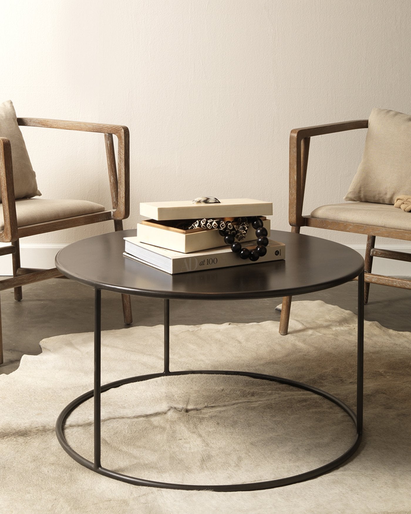 Jamie Young Constantine Large Rectangle Box In Cream Resin With Horn Accent