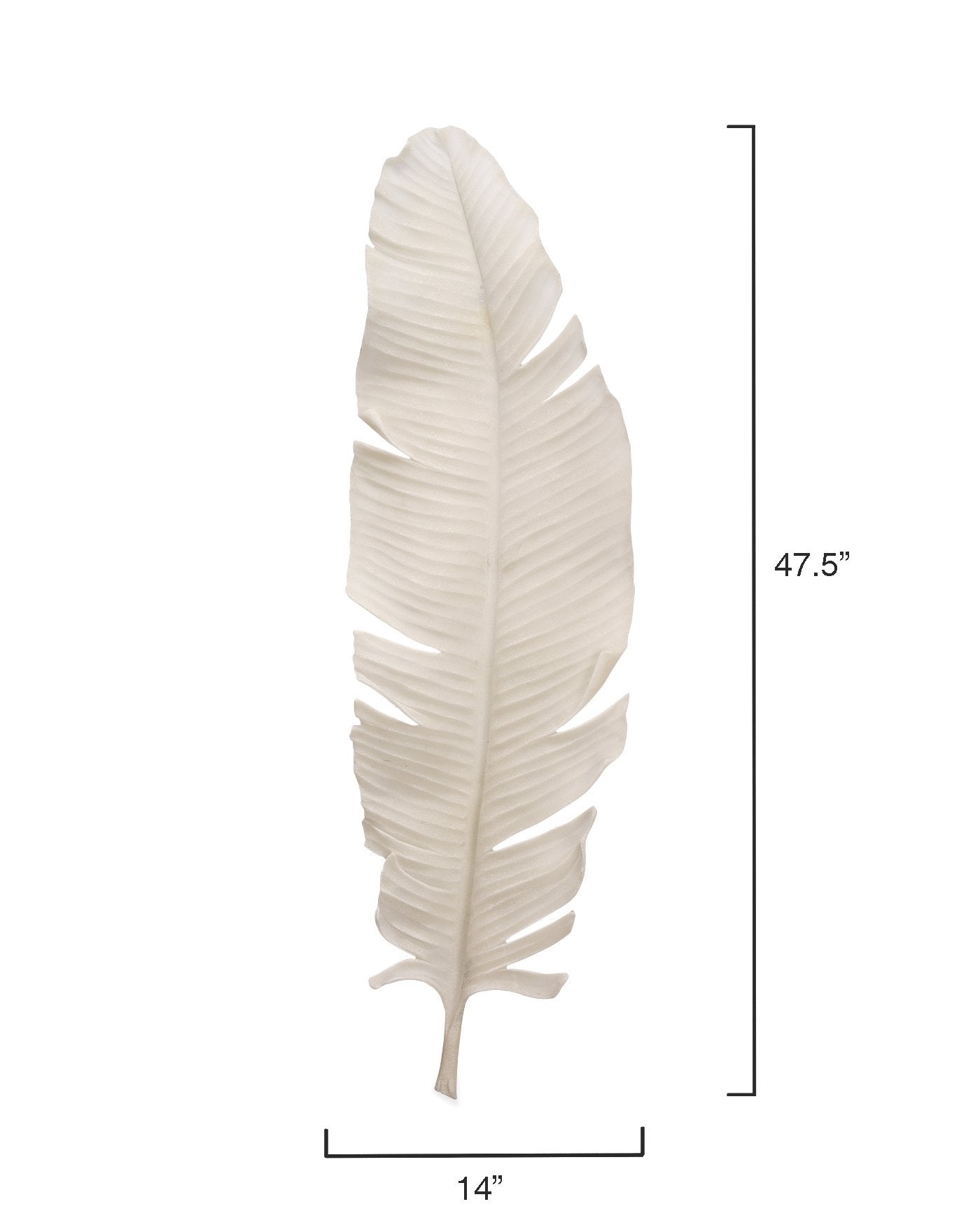Jamie Young Feather Object, Large In Off White Resin