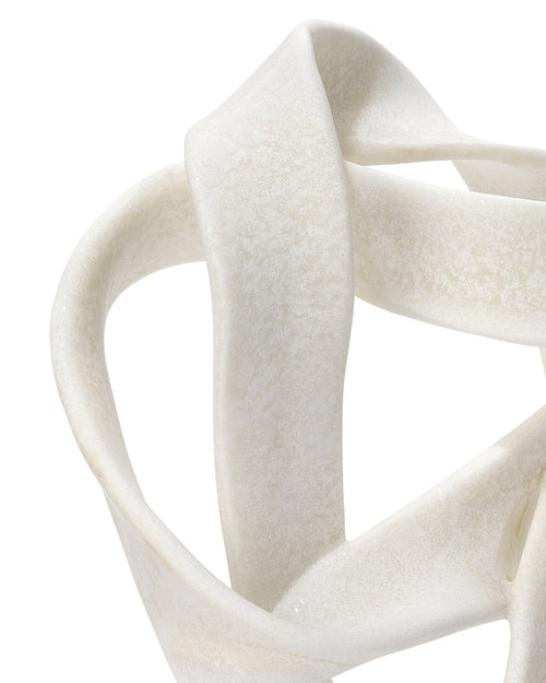 Jamie Young Intertwined Object On Stand In Off White Resin