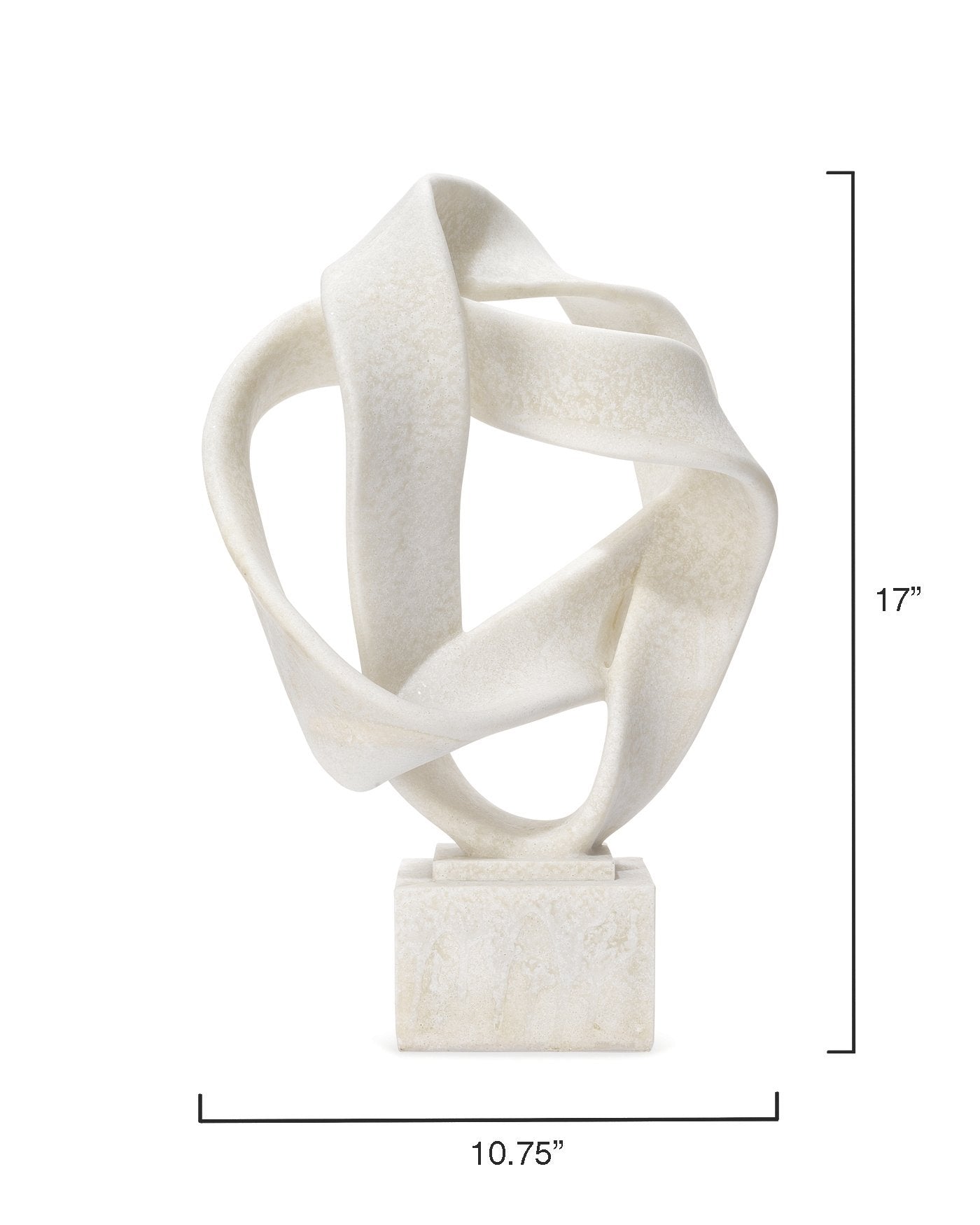 Jamie Young Intertwined Object On Stand In Off White Resin
