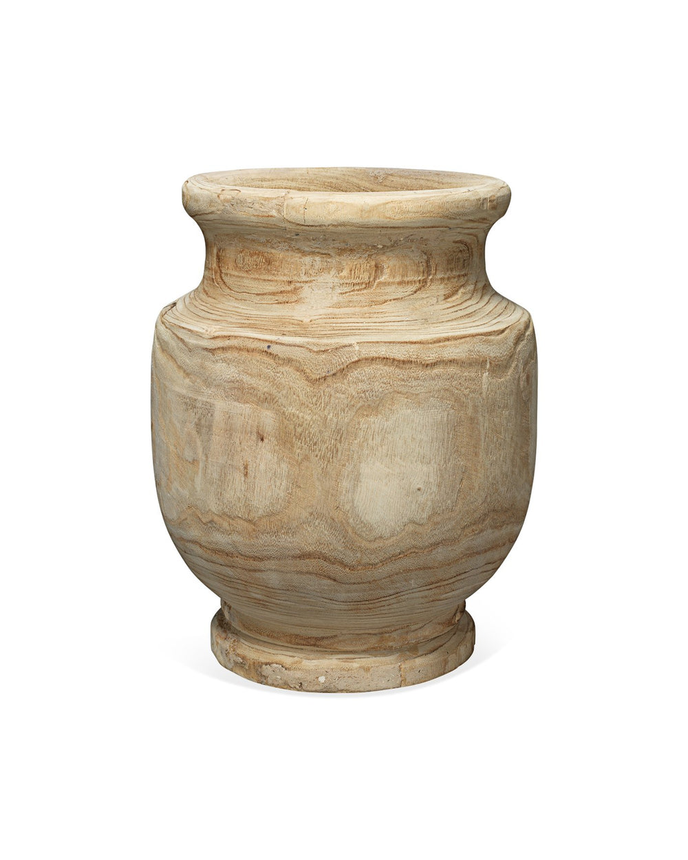 Jamie Young Laguna Wooden Vase In Natural Wood