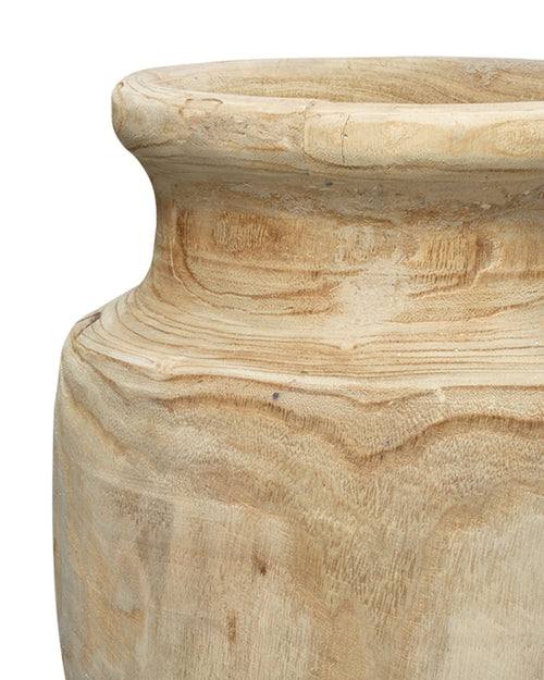 Jamie Young Laguna Wooden Vase In Natural Wood