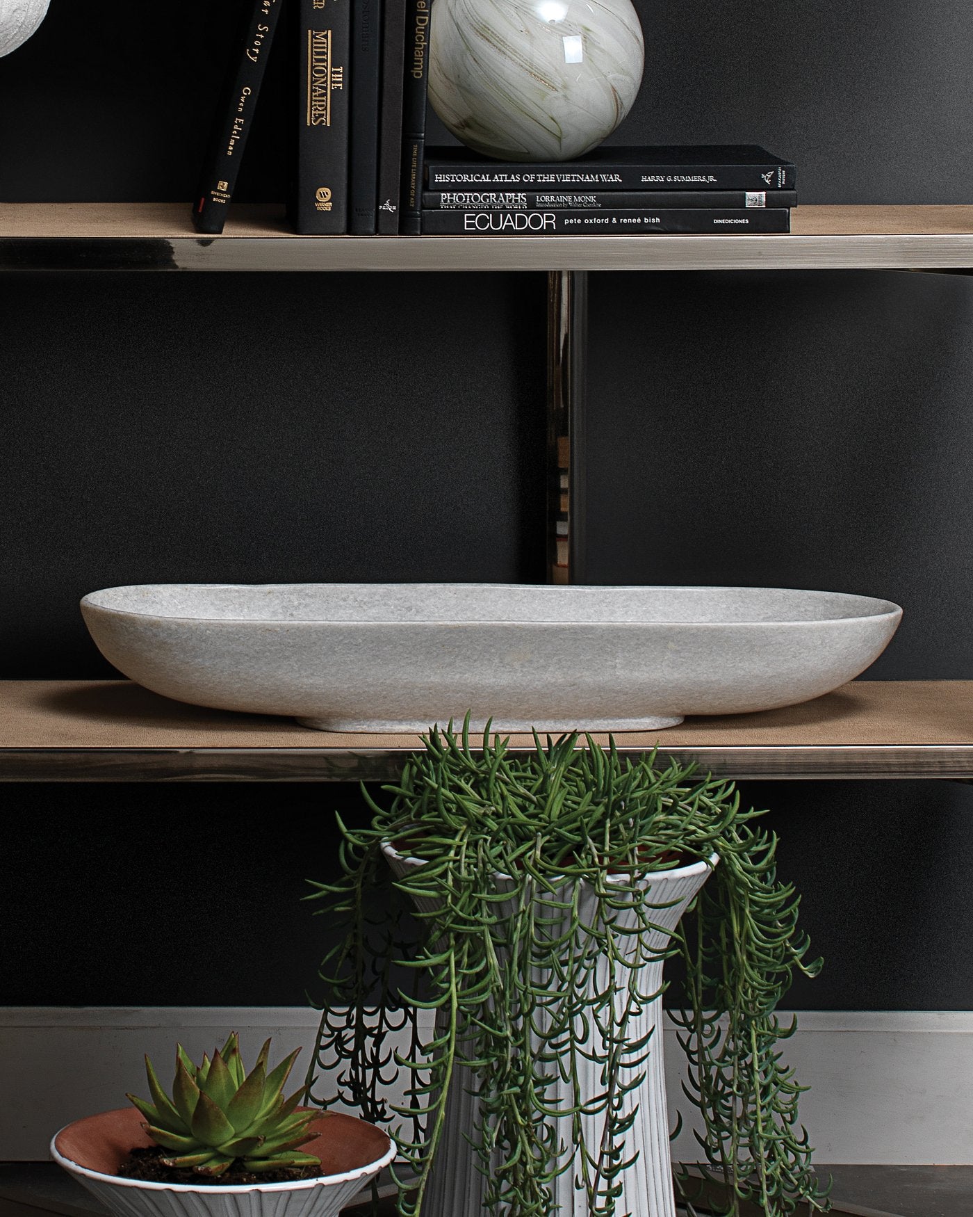 Jamie Young Long Oval Marble Bowl