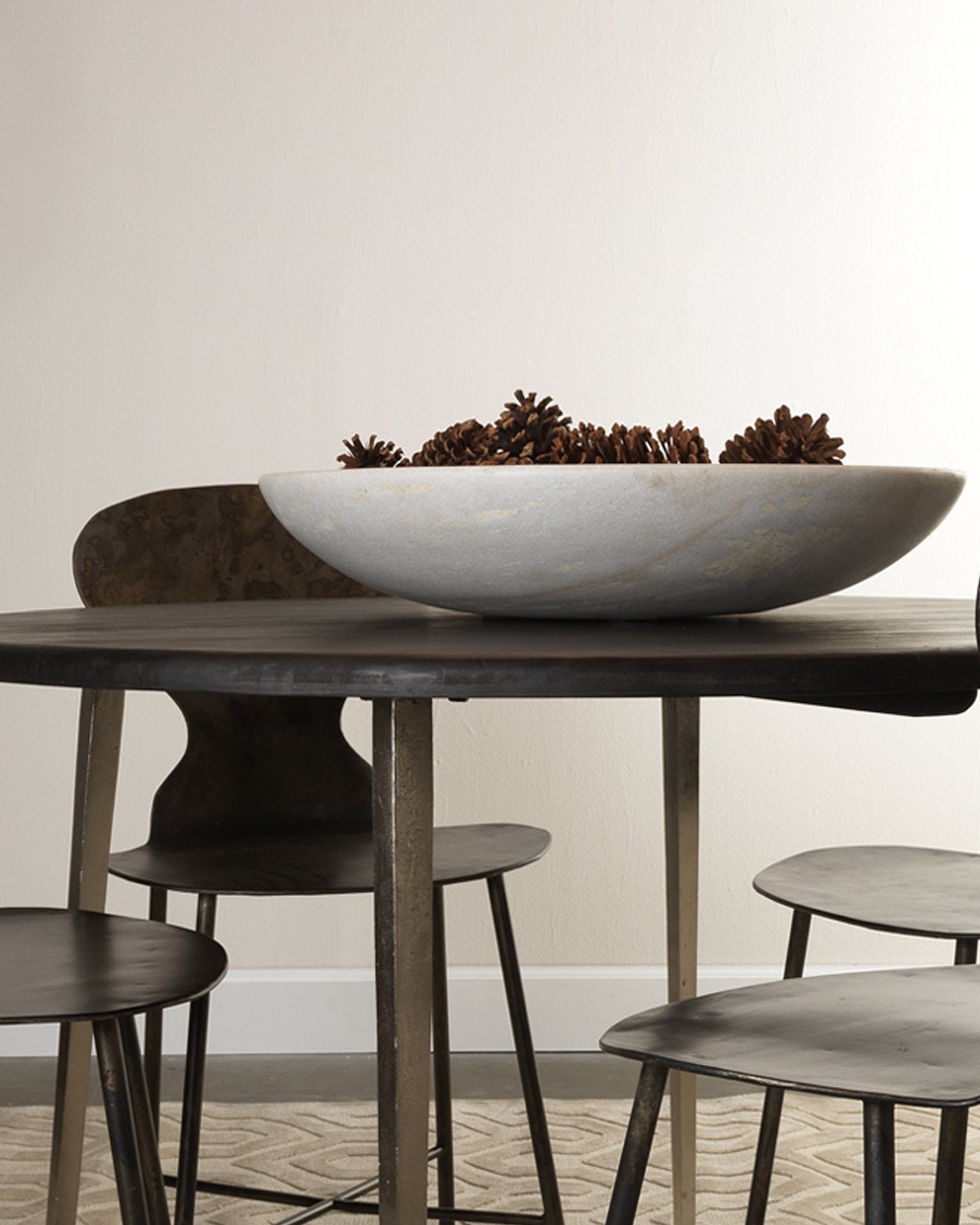 Jamie Young Extra Large Marble Bowl In White Marble