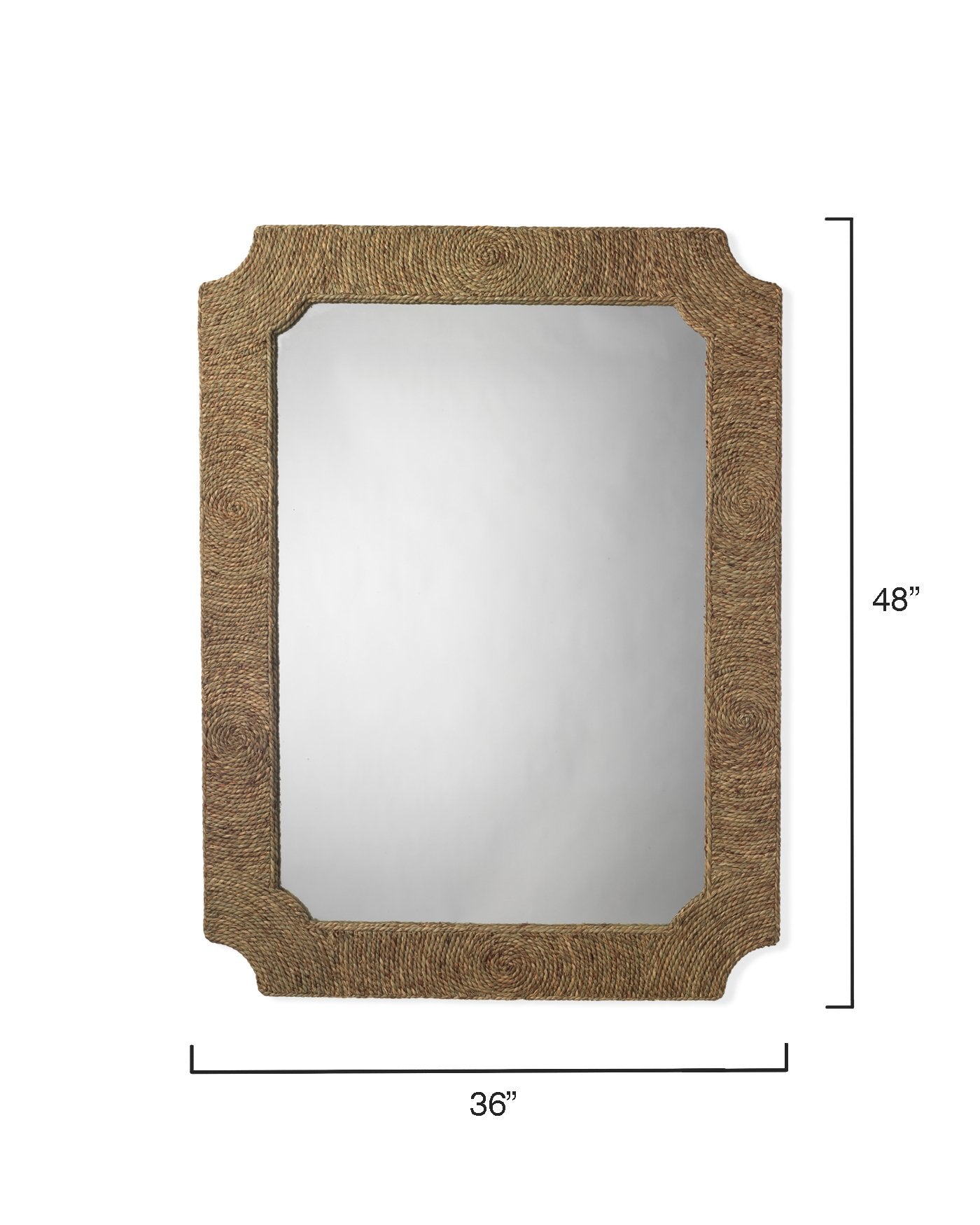 Jamie Young Marina Mirror In Natural Seagrass