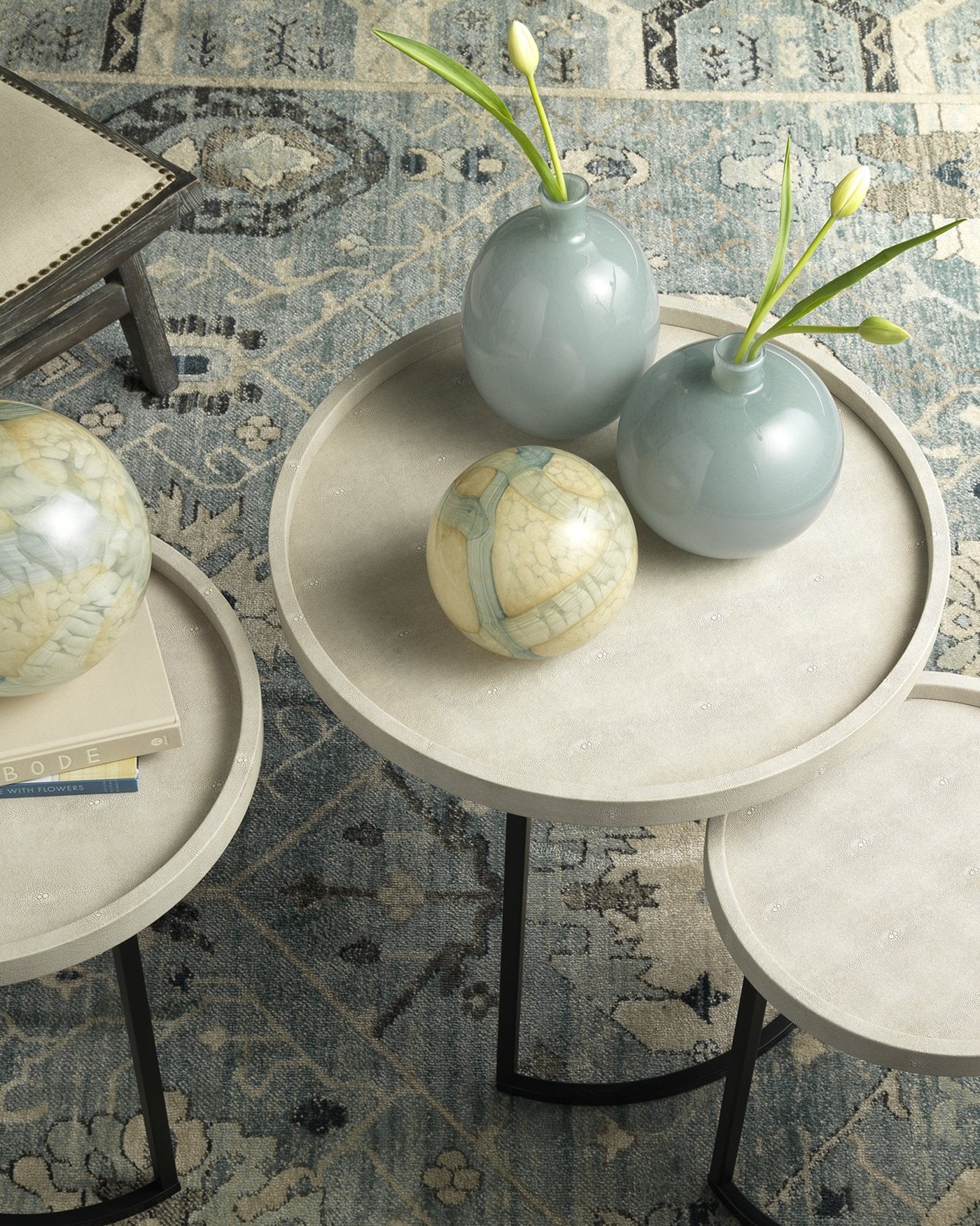 Jamie Young Minx Decorative Vases In Grey Glass (Set Of 2)