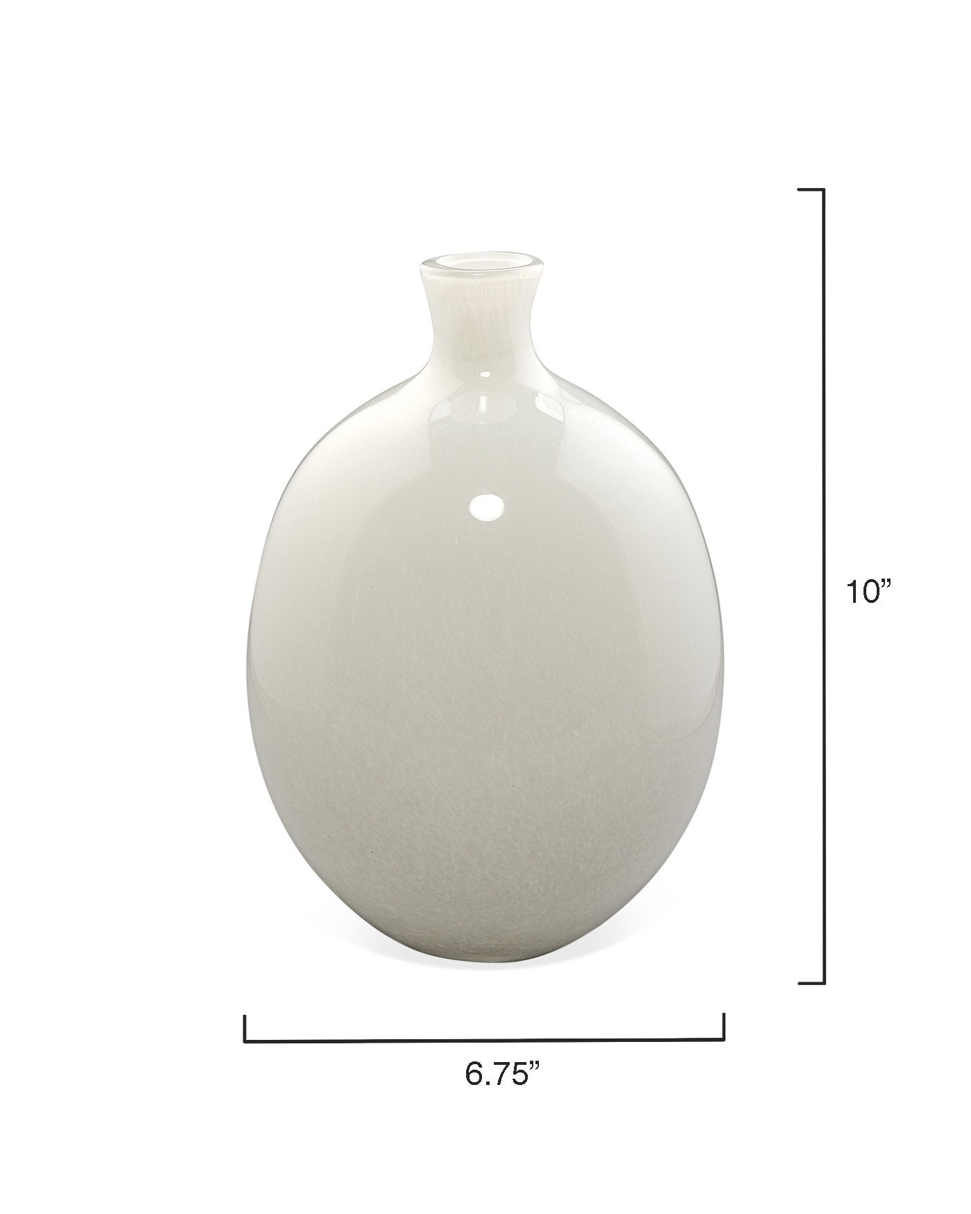 Jamie Young Minx Vases In White Glass (Set Of 2)