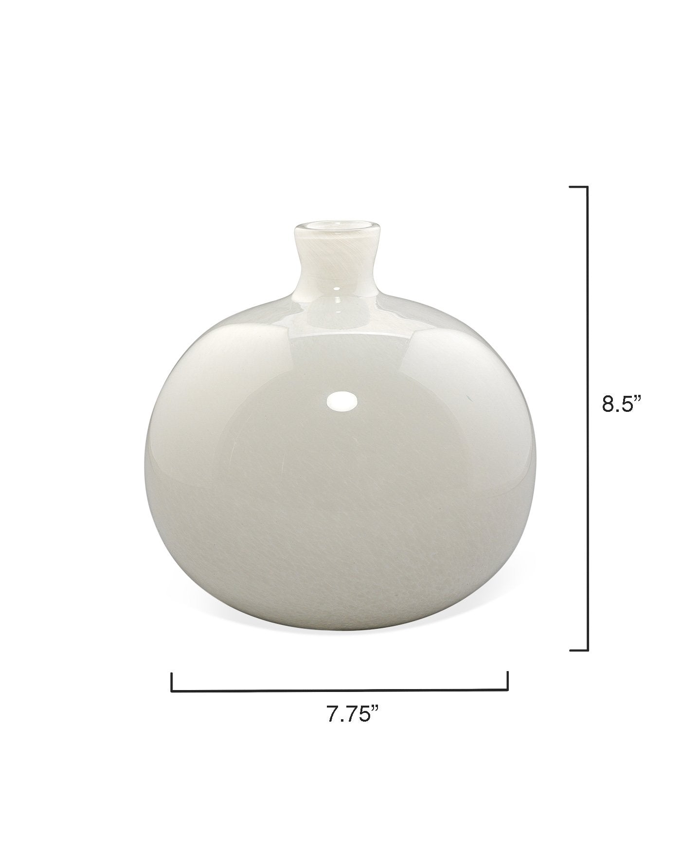 Jamie Young Minx Vases In White Glass (Set Of 2)