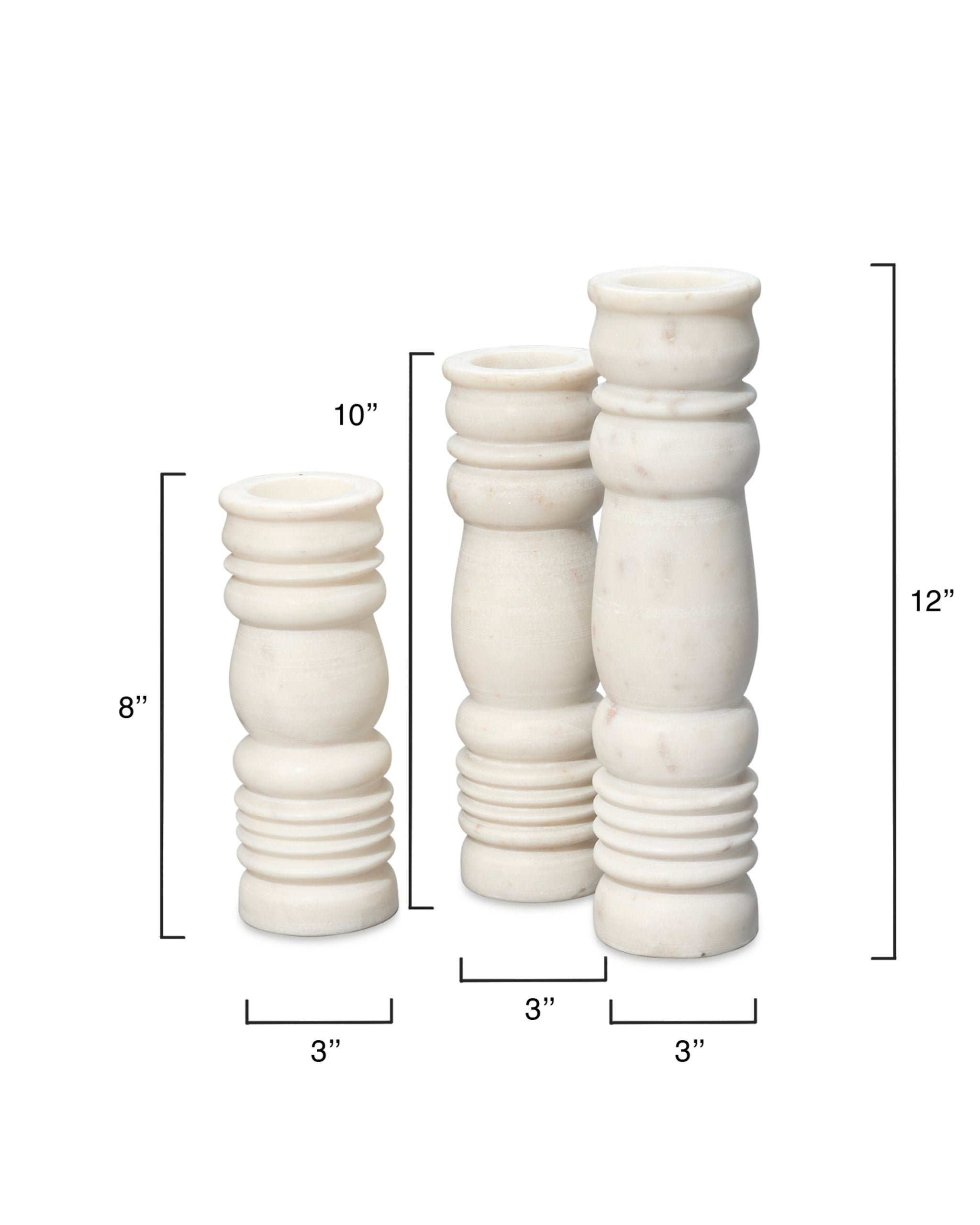 Jamie Young Monument Candlesticks (Set Of 3)