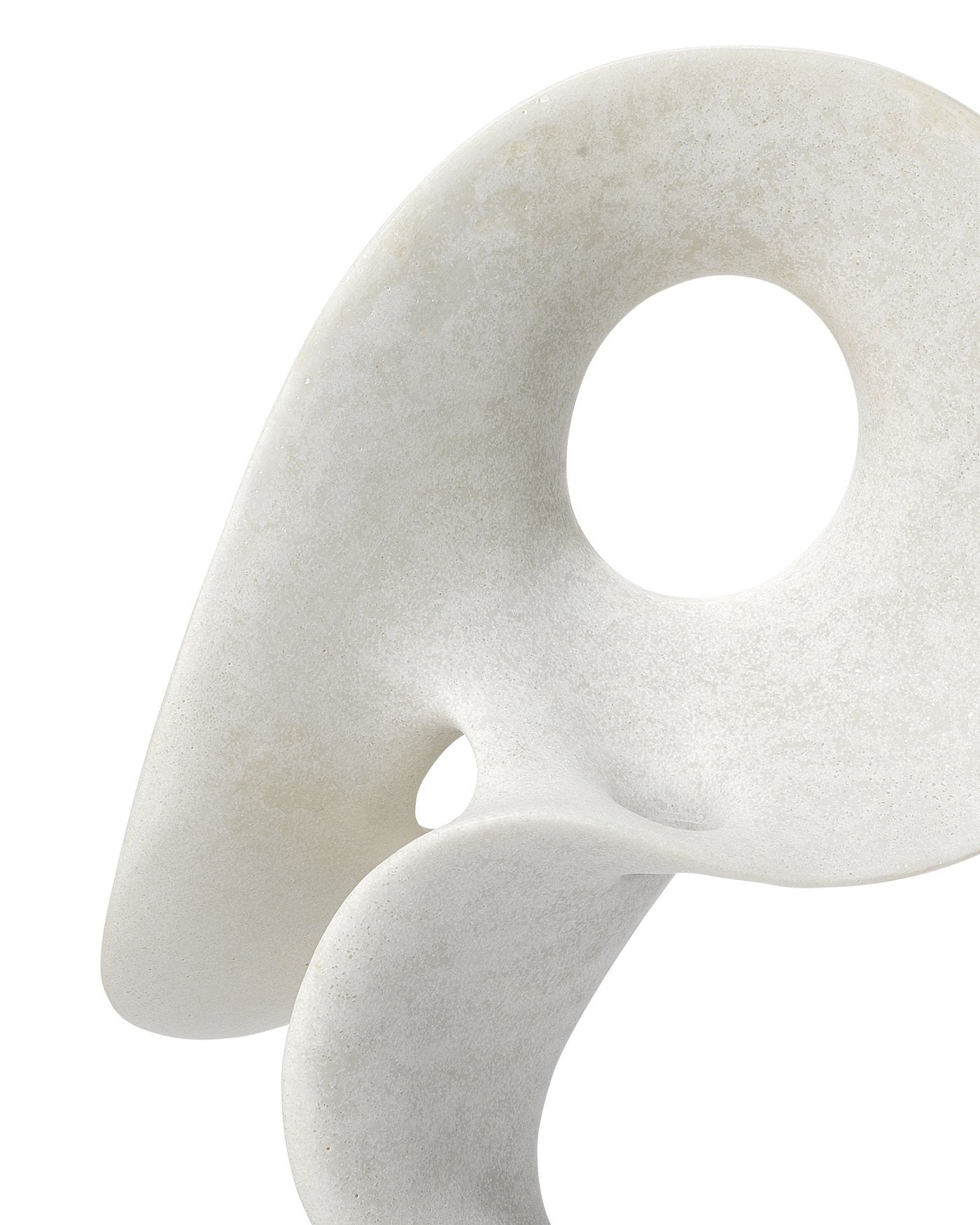 Jamie Young Obscure Object On Stand In Off White Resin