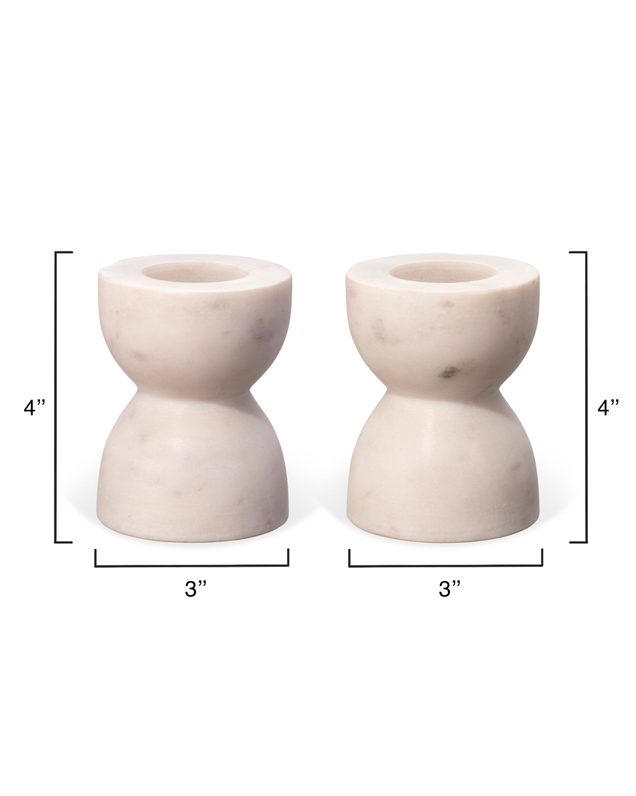 Jamie Young Petit Marble Candlesticks (Set Of 2)