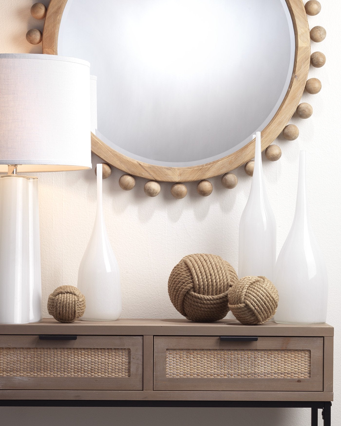 Jamie Young Pixie Vases In White Glass (Set Of 3)