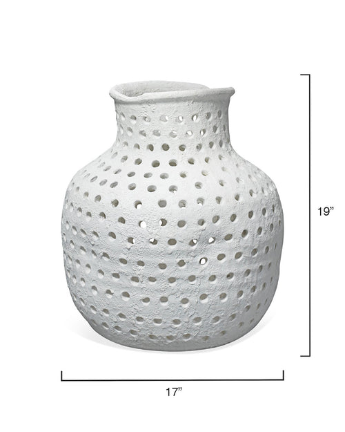 Jamie Young Porous Vase In Matte White