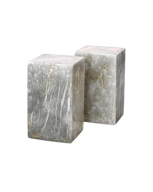 Jamie Young Slab Rectangle Bookends In Silver And Gold (Set Of 2)