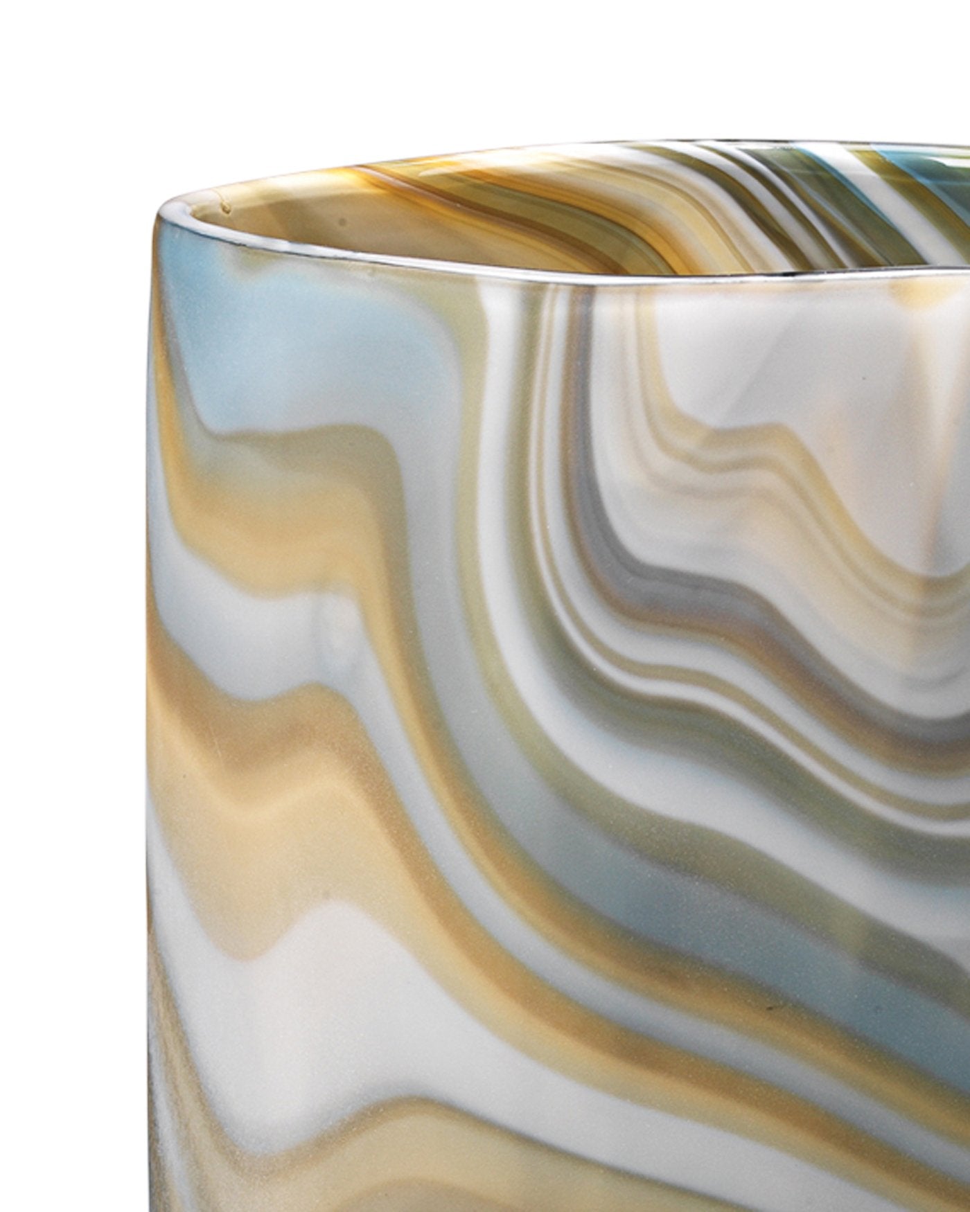 Jamie Young Medium Terrene Vase In Grey Swirl Glass