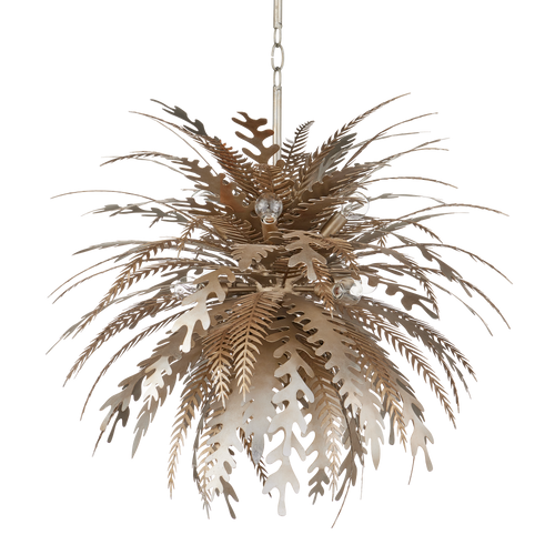 Currey & Company Abyssinia 34" Contemporary Silver 12 Light Chandelier