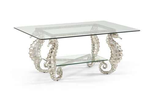 Chelsea House Seahorse Coffee Table Silver