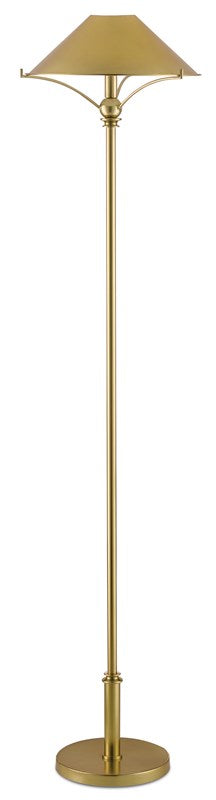 Currey & Company Maarla Brass Floor Lamp